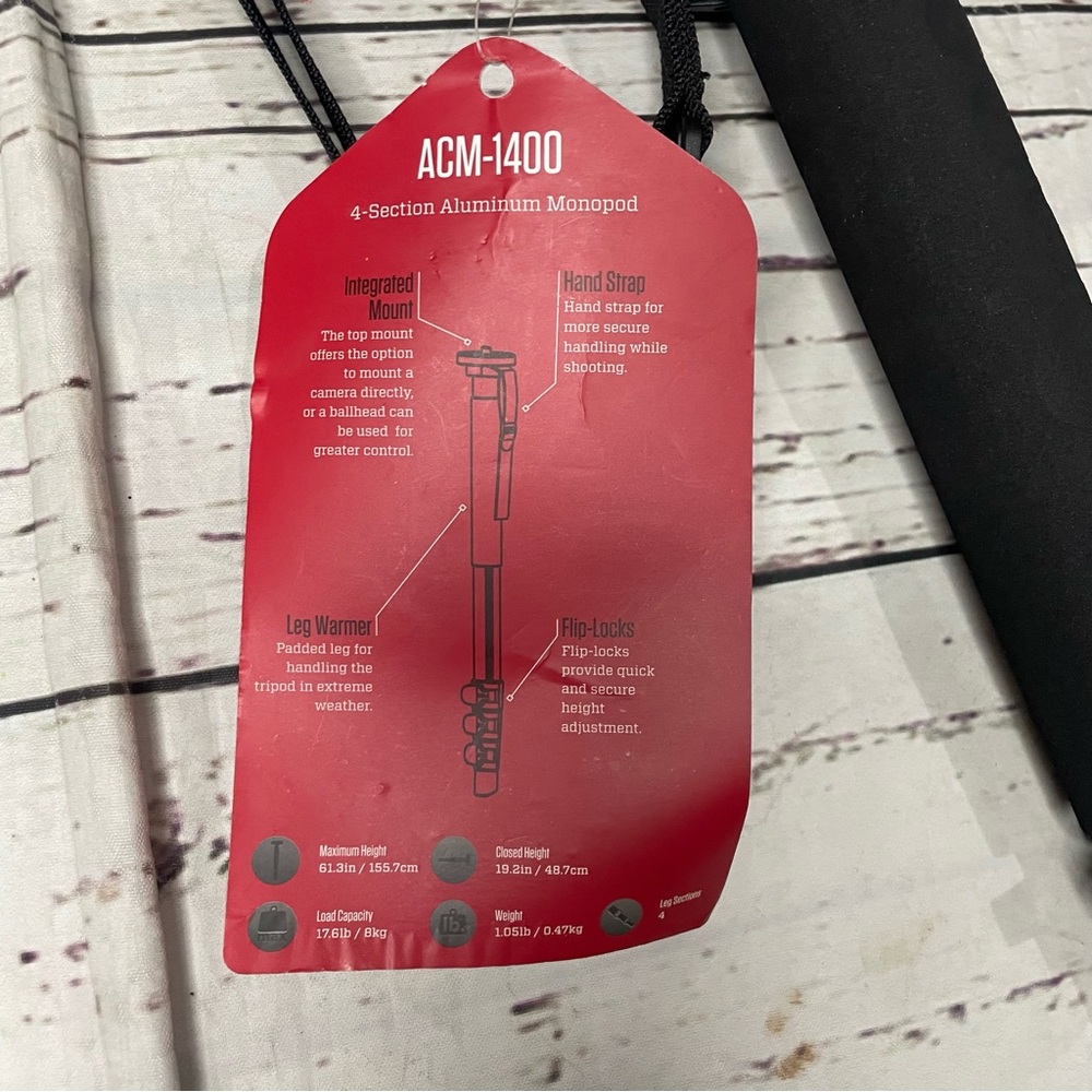 ACM-1400 4-Section Aluminum Monopod